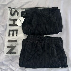 Two Piece Set- Kimono & Tie Waist Shorts